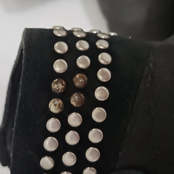 Ugg Bowen Swarovski Crystal Bling Studded Boots sz5  Black Pre-owned - Picture 8 of 11